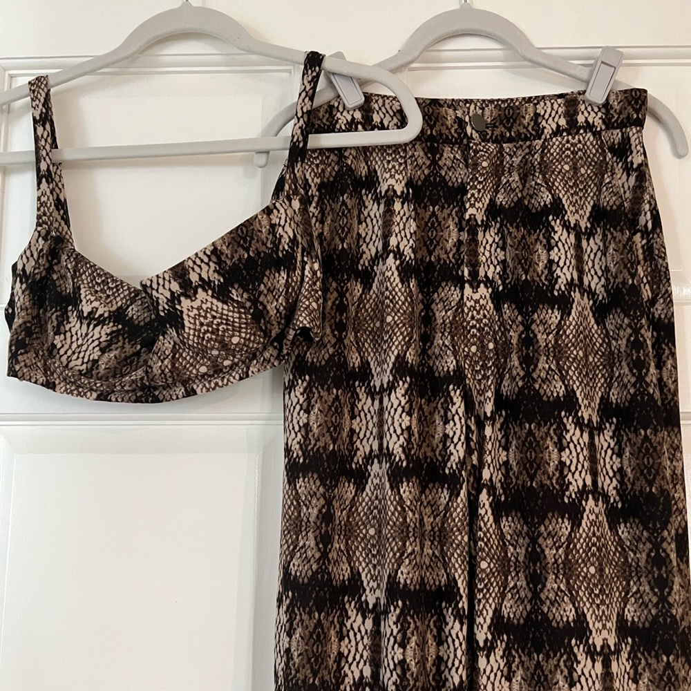 Two piece bra & pant set.